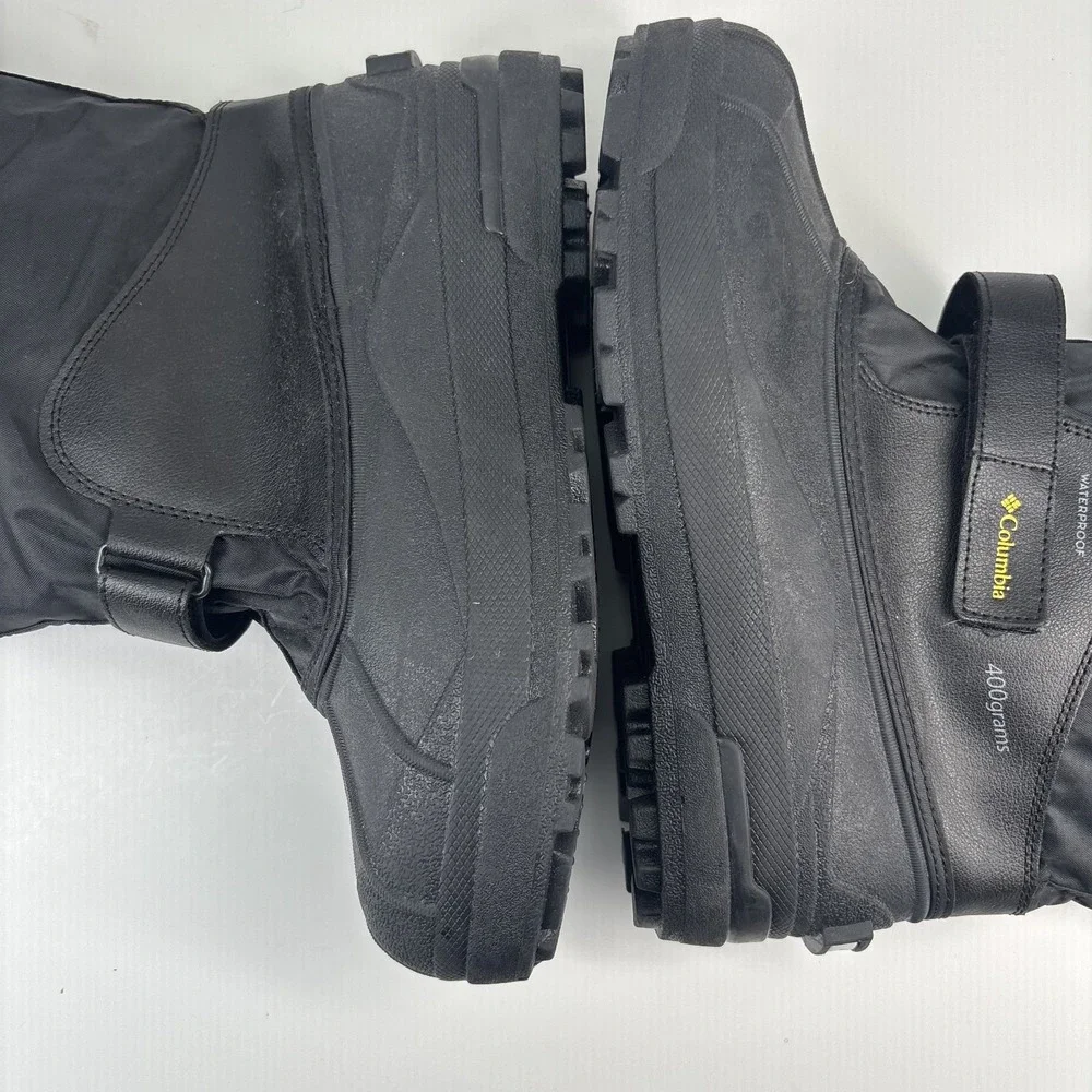 Columbia Powderbug Forty Youth US 7 Black Waterproof Winter Snow Boots Insulated